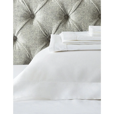 Shop The White Company White Row Cord Egyptian-cotton King Fitted Sheet 90x190cm