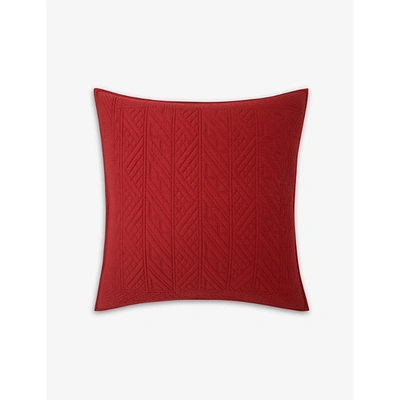 Shop Ralph Lauren Remy Cotton Cushion Cover 50x50cm In Red