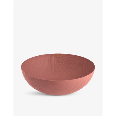 Shop Alessi Browm Veneer Relief Resin-coated Stainless Steel Bowl 21cm