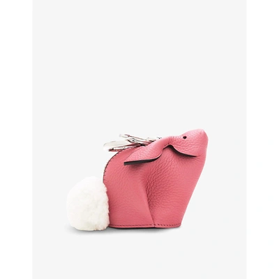 Shop Loewe Bunny Leather Coin Purse Charm In New Candy