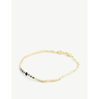 Shop Anni Lu Womens Black Candy Shop 18ct Yellow Gold-plated Brass And Freshwater Pearl Bracelet