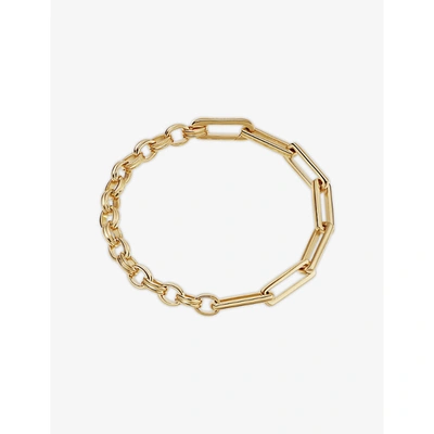 Shop Missoma Womens Gold Deconstructed Axiom 18ct Yellow Gold-plated Brass Bracelet