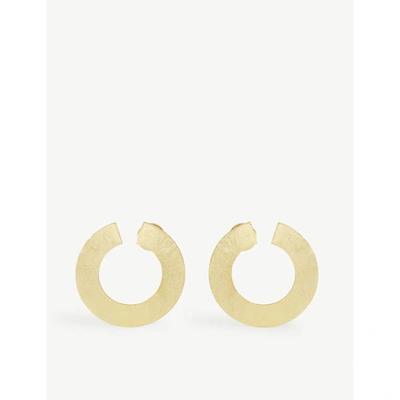 Shop Anissa Kermiche Les Jumelles Yellow Gold-plated Brass Earrings