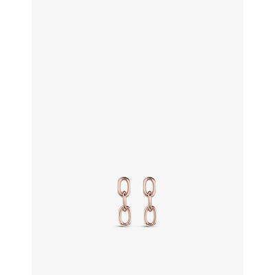 Shop Monica Vinader Alta Capture Mini Link 18ct Rose-gold Vermeil Earrings