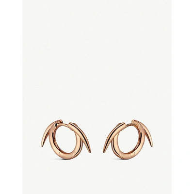 Shop Shaun Leane Women's Thorn Hoop Rose-gold Vermeil Earrings
