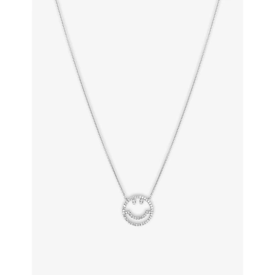Shop Roxanne First Have A Nice Day Diamond And 14ct White Gold Necklace