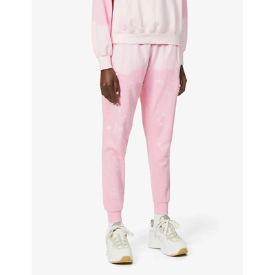 Shop La Detresse The Bhh Acid-wash Cotton-blend Jogging Bottoms In Pink