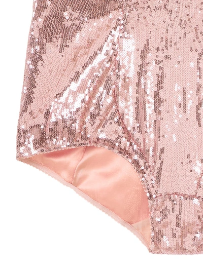 Shop Dolce & Gabbana High-waisted Sequin-embellished Briefs In Pink