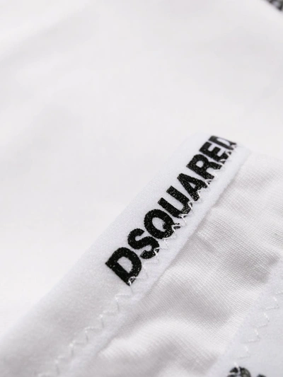 Dsquared2 Logo-trimmed Briefs In White