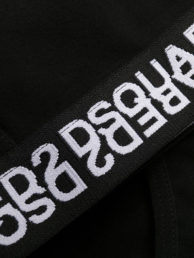 Shop Dsquared2 Logo-trimmed Sports Bra In Black