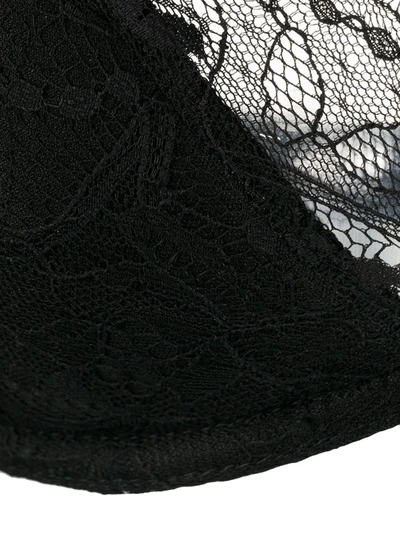 Shop Fleur Of England Lace-embellished Plunge Bra In Black