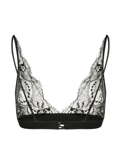 Fleur Of England Signature Boudoir Lace Soft-cup Bra In Black