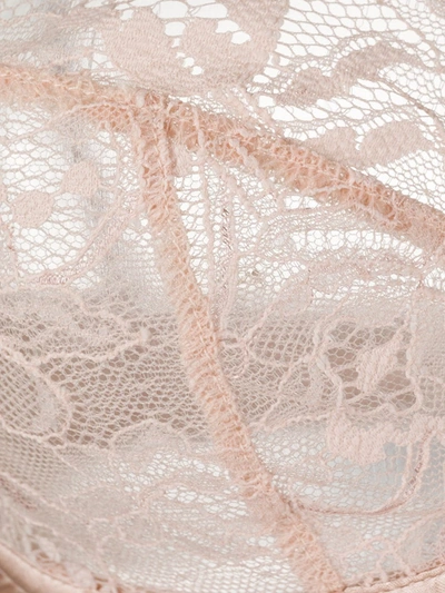 Fleur Of England Signature Lace-trimmed Silk-blend Balconette Bra In Pink