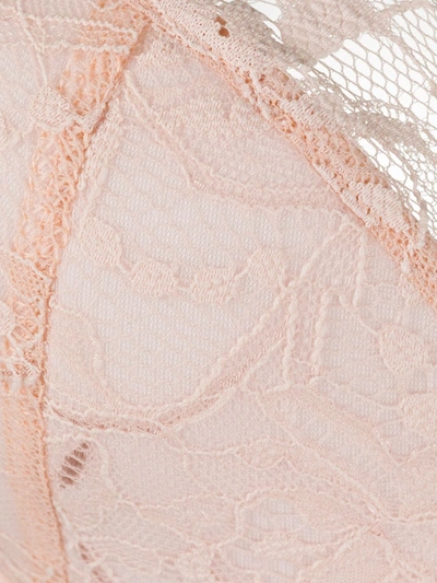 Shop Fleur Of England Lace-embellished Plunge Bra In Pink