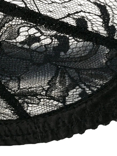 Fleur Of England Signature Black Lace Balcony Bra In Black