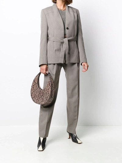 Mark Kenly Domino Tan High-waisted Trousers In Neutrals
