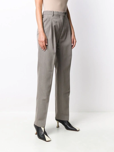 Mark Kenly Domino Tan High-waisted Trousers In Neutrals
