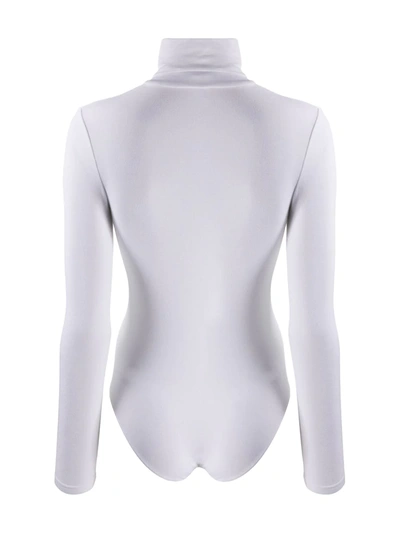 Wolford Colorado Turtleneck Long-sleeve Bodysuit In White