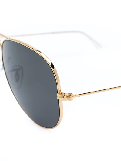 Ray Ban Aviator Frame Sunglasses In Gold