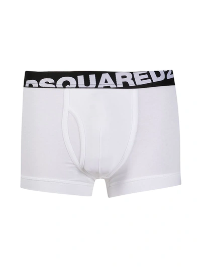 Shop Dsquared2 Angular Logo Boxer Two-pack In White