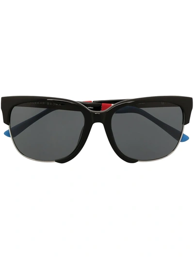 Shop Orlebar Brown Square Tinted Sunglasses In Black
