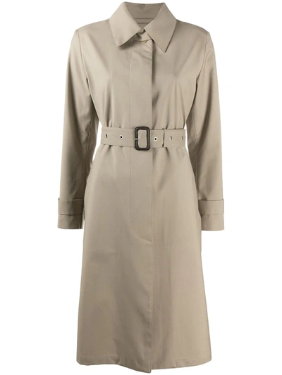 Shop Mackintosh Belted Mid-length Trench Coat In Neutrals