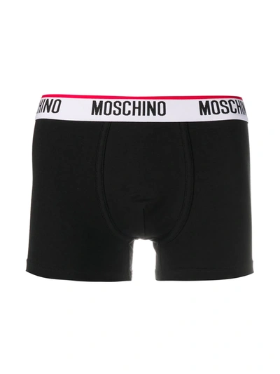 Moschino Logo Waistband Boxers Set In Black