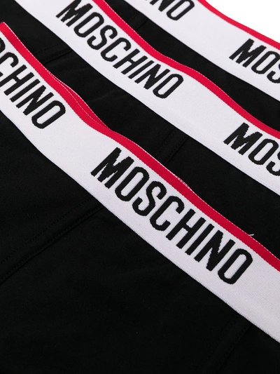 Shop Moschino Logo Waistband Boxers Set In Black