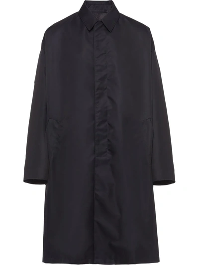 Shop Prada Re-nylon Raincoat In Black