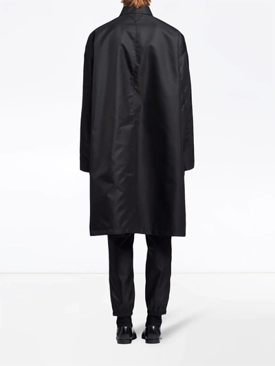 Shop Prada Re-nylon Raincoat In Black
