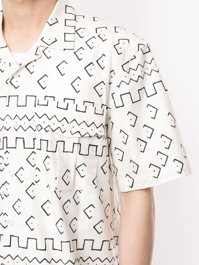 Shop Tod's Printed Cotton Shirt In White