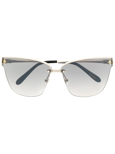 Shop Chopard Eyewear Cat Eye Sunglasses In Silver