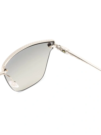 Shop Chopard Eyewear Cat Eye Sunglasses In Silver