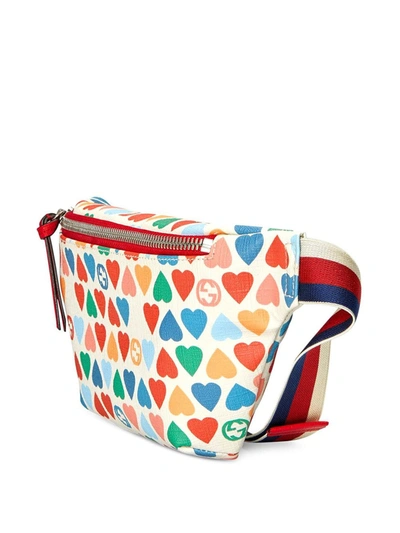 Shop Gucci Heart-print Belt Bag In White