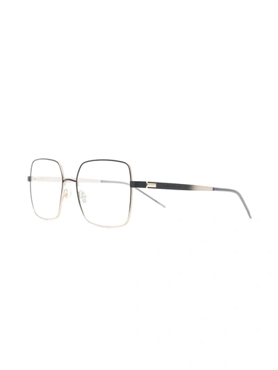 Shop Hugo Boss Oversize-frame Glasses In Gold