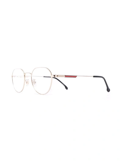 Shop Carrera Round-frame Glasses In Gold