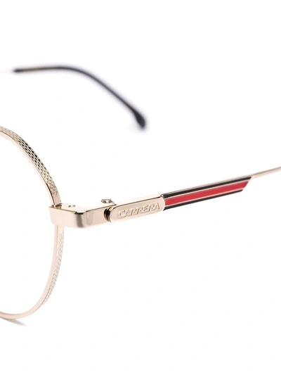 Shop Carrera Round-frame Glasses In Gold