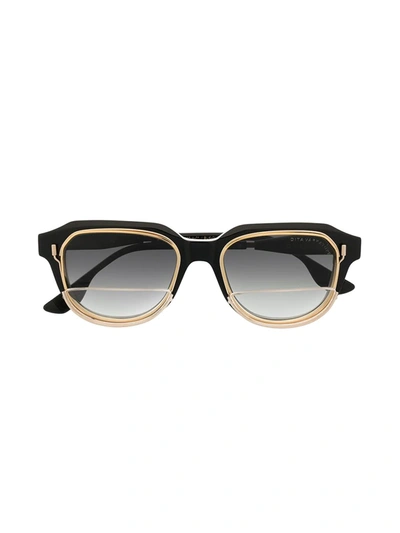 Dita Eyewear Gold-rimmed Tortoiseshell Frames In Black