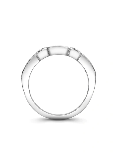 Pragnell Platinum Antrobus Diamond Half Eternity Ring In Silver