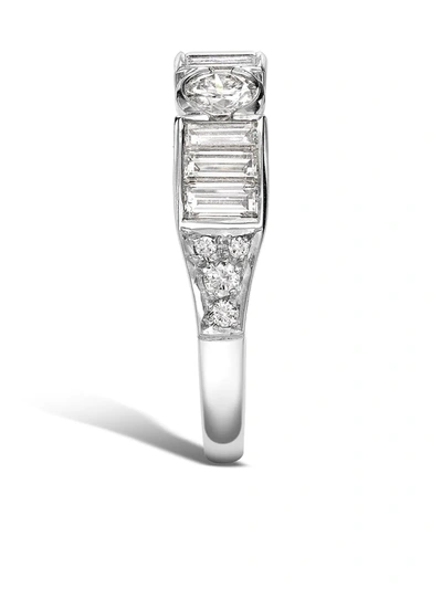 Shop Pragnell Platinum Antrobus Diamond Half Eternity Ring In Silver