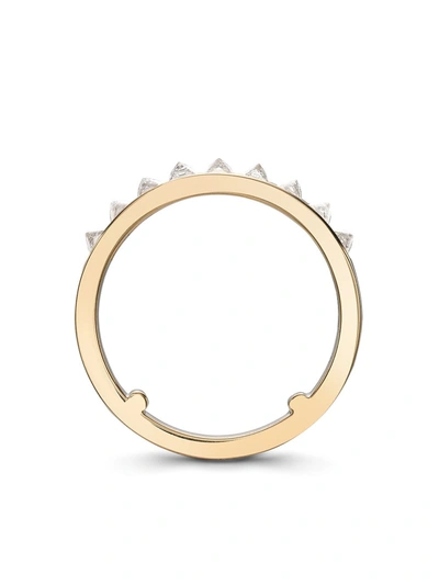 Shop Pragnell 18kt Yellow Gold Rockchic Half-eternity Diamond Ring