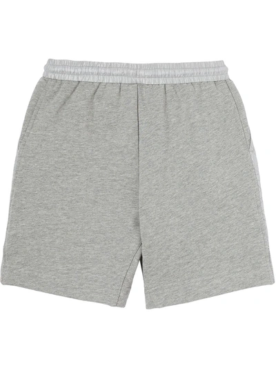 Shop Burberry Monogram-quilted Track Shorts In Grey