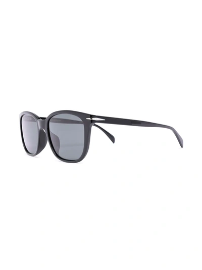Shop Eyewear By David Beckham Dark-tinted Square-frame Sunglasses In Black