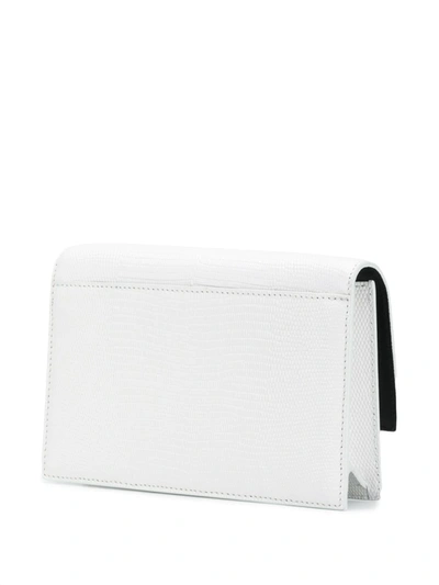 Shop Balenciaga Sharp Leather Crossbody Bag In White