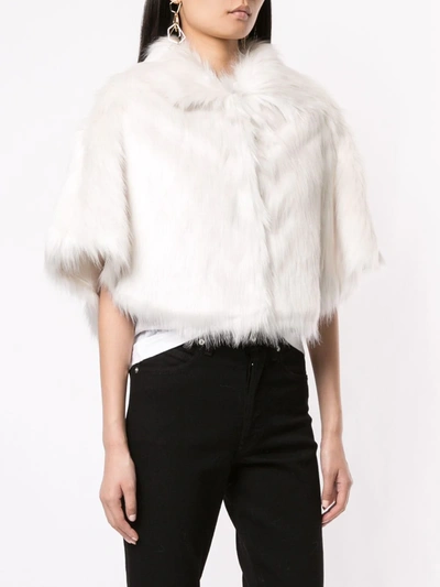 Unreal Fur Desire Faux-fur Cropped Jacket In White