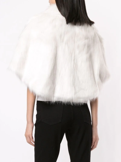 Shop Unreal Fur Nord Faux-fur Cropped Cape In White