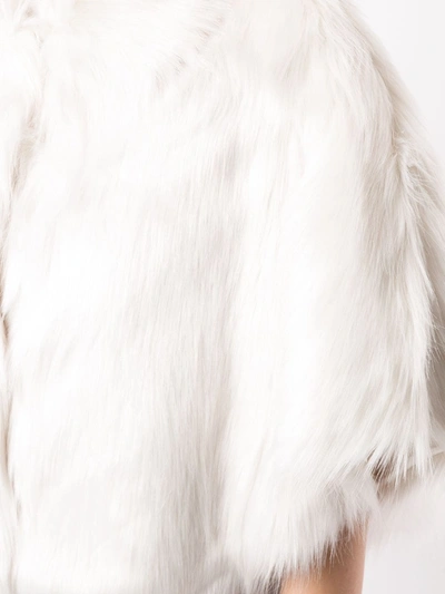 Shop Unreal Fur Nord Faux-fur Cropped Cape In White