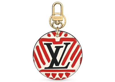 Pre-owned Louis Vuitton  Crafty Illustre Bag Charm And Key Holder Cream/red
