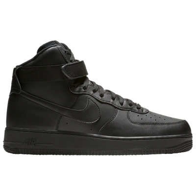 Shop Nike Mens  Air Force 1 High In Black/black/black