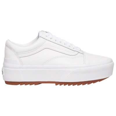 Shop Vans Womens  Old Skool Stacked In White/white